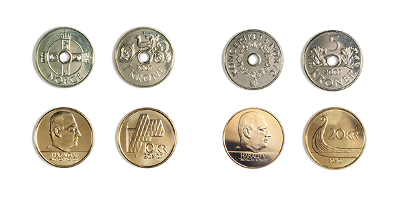 Monedas de corona noruega