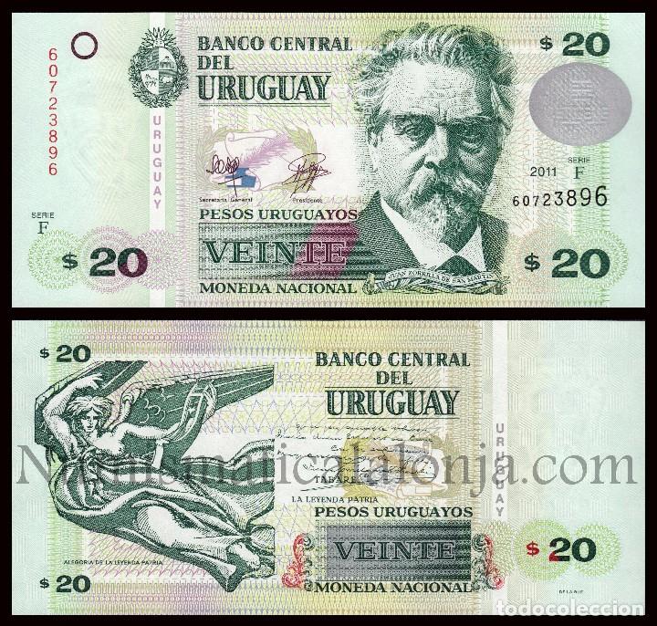 Billete de 20 pesos uruguayos